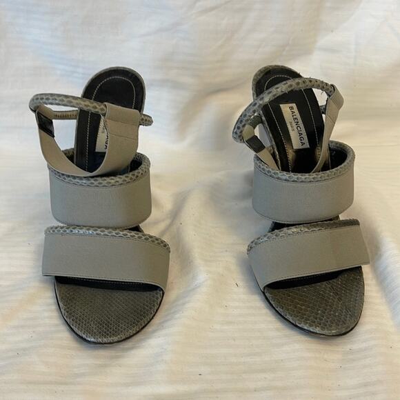 Balenciaga Paris Sandals Wedges Open Toe Shoes Size 38 - Picture 5 of 12